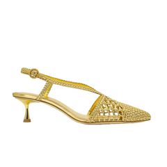 Cut Out Kitten Heel Sandals - 5.5cm