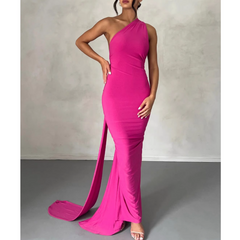 One Shoulder Maxi Dress