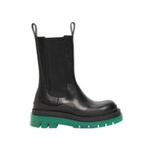 Basic Bi-Color Leather Ankle Boots