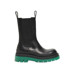 Basic Bi-Color Leather Ankle Boots