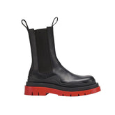 Basic Bi-Color Leather Ankle Boots