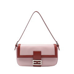 Metal Lock Bi-Color Cross Body Bag