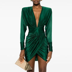 Deep V Evening Dress Gown