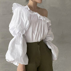 Puff Sleeves Off-Shoulder Blouse