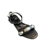 Metal Embellished Flat Sandals