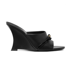 Wedged Heel Mules Sandals