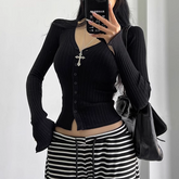 V Neck Knitwear Cardigan