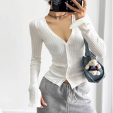 V Neck Knitwear Cardigan