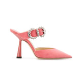 Diamante Buckled Mules Sandals