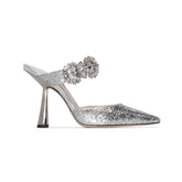 Diamante Buckled Mules Sandals