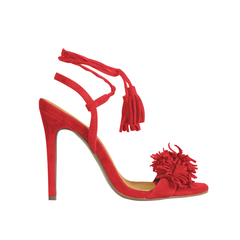 M Tassel and Fringe Sandals - 10 cm