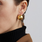 Metal Ball Ear Studs Earrings - Pair