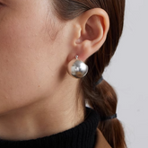 Metal Ball Ear Studs Earrings - Pair