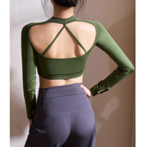 Yoga Pilates Backless Fitted Fitness Top