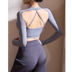 Yoga Pilates Backless Fitted Fitness Top