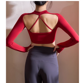 Yoga Pilates Backless Fitted Fitness Top