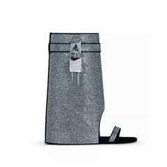 Lock And Diamante Summer Boots