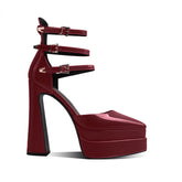 Block Heel Platform Sandals
