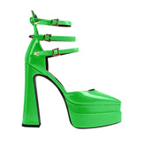 Block Heel Platform Sandals