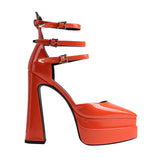 Block Heel Platform Sandals