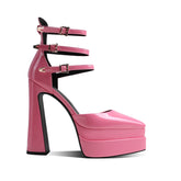 Block Heel Platform Sandals