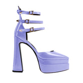 Block Heel Platform Sandals