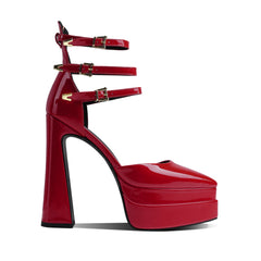 Block Heel Platform Sandals