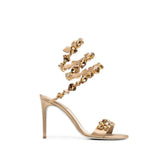 Diamante Wrap Mid Heel Sandals - 8cm