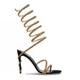 Diamante Wrap High Heel Sandals