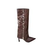 Buckled Knee High Boots