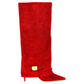 Metal Embellished Knee High Boots