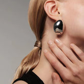 Basic Metal Ear Studs Earrings - Pair