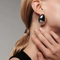 Basic Metal Ear Studs Earrings - Pair