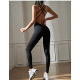 Yoga Pilates Backless Fitted One-Piece Workout Bod