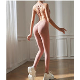 Yoga Pilates Backless Fitted One-Piece Workout Bod