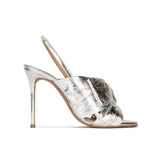 Knotted High Heel Mules Sandals