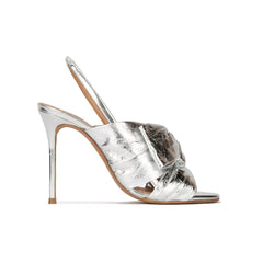 Knotted High Heel Mules Sandals