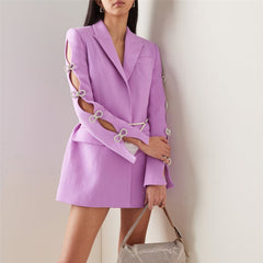 Diamante Bow Cut Out Blazer