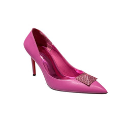 One Stud Mid Heel Pumps - 8cm