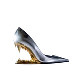 Sculptured Wedged Heel Pumps
