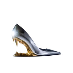 Sculptured Wedged Heel Pumps