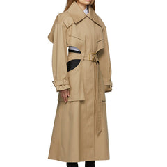 Cut Out Long Trench Coat