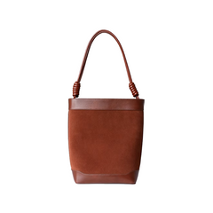 Leather And Suede Tote Bag