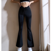 Yoga Pilates Lace Up Fitted Stretch Leggings