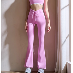 Yoga Pilates Lace Up Fitted Stretch Leggings