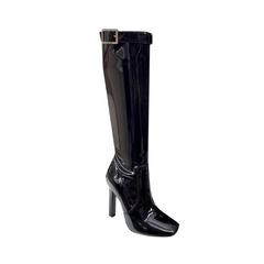 Diamante Buckled Knee High Boots