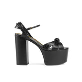 Knotted Ankle Strap Platform Sandals