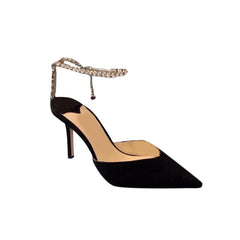 Ankle Diamante High Heel Sandals - 8cm