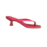 Kitten Heel Flip Flop Mules Sandals