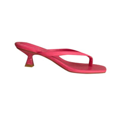 Kitten Heel Flip Flop Mules Sandals